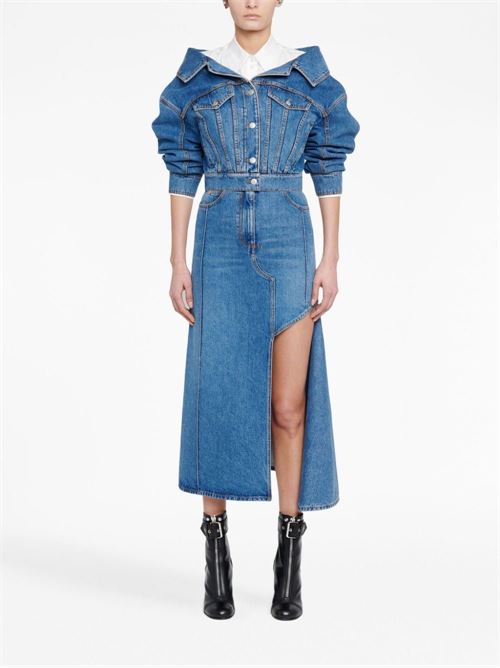 Gonna in denim ALEXANDER MCQUEEN | 754828QMACG4164